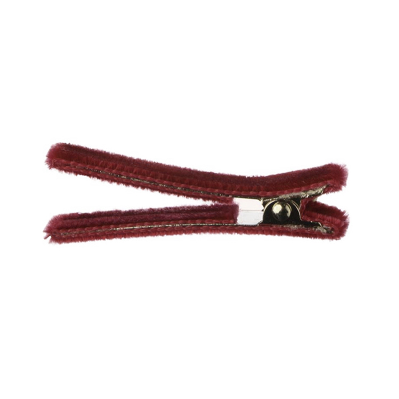Velvet ribbon wrapped alligator clip for short hair