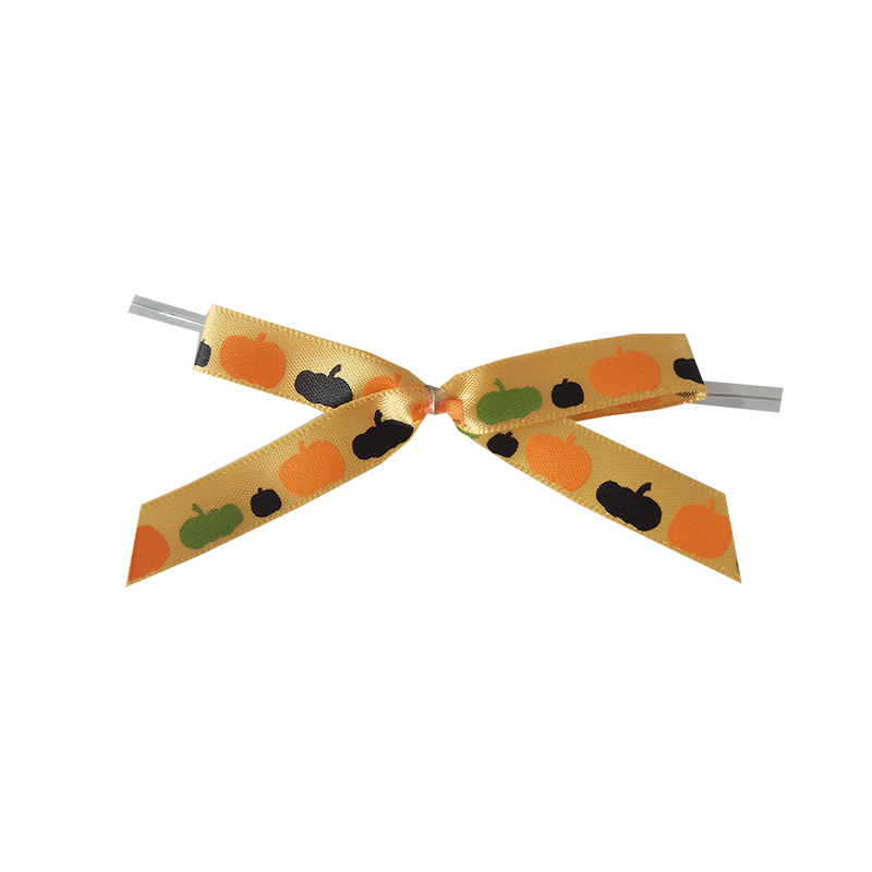 Halloween twist tie ribbon bow for candy bag